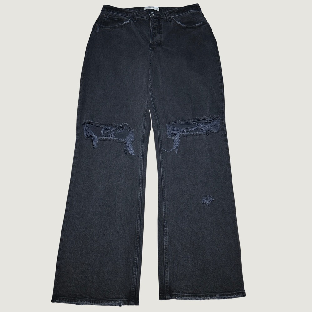 Abercrombie & Fitch 90s Baggy‎ Jeans Women 29 8L Curve Love Distressed Low Rise